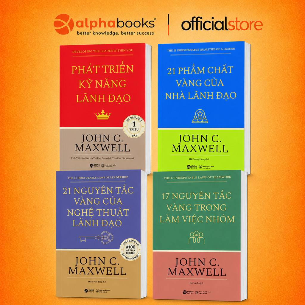Combo 4 cuốn sách Về Các Nguyên Tắc, Kỹ Năng Và Phẩm Chất Lãnh Đạo - John C.Maxwell (Alpha Books)