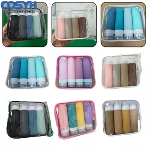 <cosyh>Easy to Fill and Clean Silicone Travel Bottle Set Ideal for Toiletries on the Go