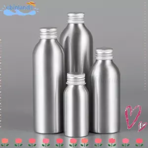 Bình nhôm EBINLANDS, Lon nhôm bạc có thể tái sử dụng 30ml-500ml, Trống có nắp vặn Chai du lịch có thể đổ lại Gel tắm