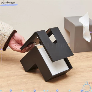 Hộp đựng khăn giấy DAYBREAK, Hộp giấy hình chữ L trang trí máy tính để bàn, Hộp nhựa Kleenex để bàn