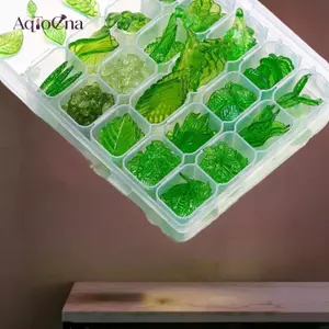 AqToCna 10-100 Chiếc Lá Acrylic Xanh Quyến Rũ Lá Hạt Mặt Dây Cho Diy Nelace Vòng Tay Bông Tai Trang Sức Làm Thủ Công Thủ Công AqToCna