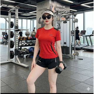 (Có túi sườn )Bộ tập gym nữ áo thun quần short đùi ngắn  dáng chất thun co giãn tốt mềm mịn không bai vải dày dặn(TT-06)