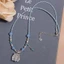 Vòng cổ mặt dây chuyền cáo pha lê trắng dành cho nữ - Dây chuyền đính cườm Aquamarine - Trang sức xương đòn có thể điều chỉnh (Nhẹ nhàng Thân thiện với da Thanh lịch)