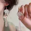 AqToCna Đơn Giản Sen Mặt Dây Chuyền Tai Móc Retro Handmade Trung Quốc Cổ Điển Bông Tai Trung Quốc Cổ Phong Cách Thanh Lịch AqToCna