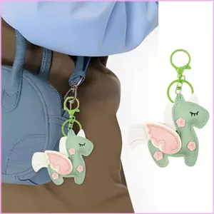 Cinna Charming Little Pegasus Móc Khóa Trong Da Giả Chắc Chắn Hoàn Hảo Để Trang Trí Chìa Khóa Túi Và Như Một Dễ Thương
