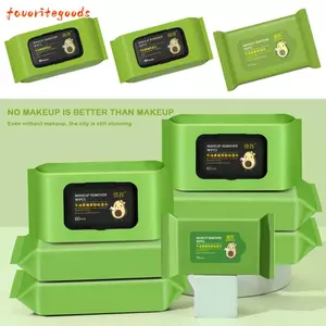 FAVORITEGOODS 12 / 60 / 80 Khăn lau ướt làm sạch da mặt, Khăn lau tẩy trang bằng vải cotton, Dụng cụ phụ kiện trang điểm di động Khăn lau cotton dùng một lần mềm Vệ sinh hàng ngày