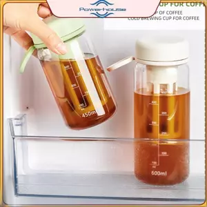POWER 450 / 600 / 1000ML Cốc dung tích lớn Nhỏ giọt Nồi pha lạnh Trà đá Máy pha cà phê Chai cầm tay Bộ lọc Espresso kín khí Nồi chai có nắp.