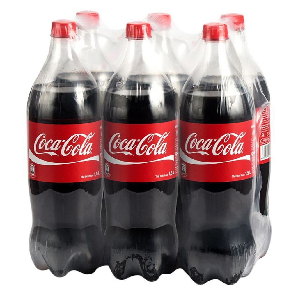Lốc 6 Chai Nước ngọt Coca Cola nguyên bản chai 1.5 lít