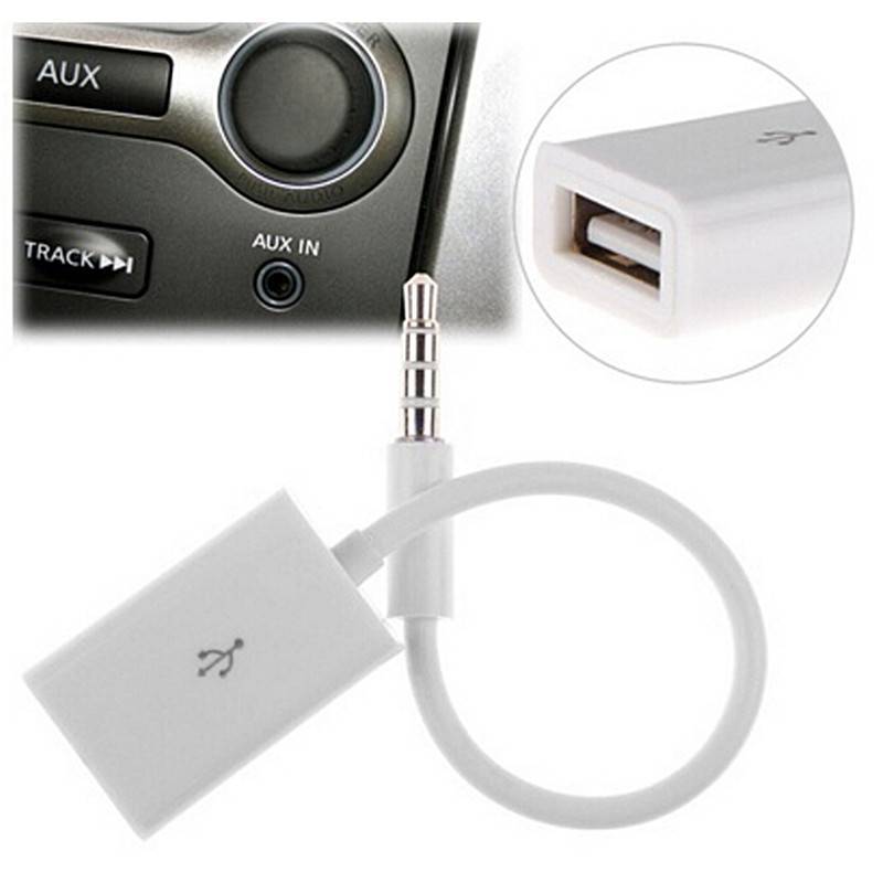 NS 3.5mm Nam AUX Âm Thanh Cắm Ja Sang USB 2.0 Nữ Chuyển Đổi Dây Cáp Xe MP3Male NS