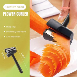 Dụng cụ khắc rau củ đa năng bằng thép không gỉ, dụng cụ khắc trái cây sáng tạo.