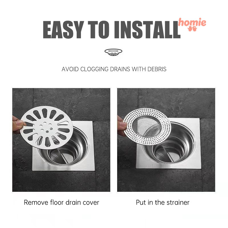 ✨Homie✨Nắp bịt cống thoát sàn nhà tắm bằng lưới inox thoát nhanh, chặn tóc, lọc rác, chống tắc hiệu quả