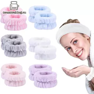 Nhíp 1 Nữ Yoga Chạy Mặt Rửa Dây Đeo Tay Để Rửa Mặt Spa Cổ Tay Washband Tóc Microfiber Thấm Hút VN