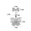 Nhíp Zircon Nơ Pha Lê Bụng Nút Nhẫn Xuyên Rốn Nhẫn Trang Sức Cơ Thể Cho Nữ Thời Trang Body Piercing Trang Sức VN