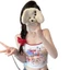 Dopamine Graffiti Sling Với Miếng Lót Ngực Phong Cách Ngắn Hot Girl Áo Vest Giảm Tuổi