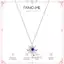 FANCIME "Soluna Nexus" Sapphire Vòng cổ bạc đá quý tháng 9