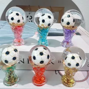 2026 World Cup Móc Khóa Mega Ink Cúp Bóng Đá Treo Dầu Lấp Lánh Chai Năng Động Chất Lỏng Đồ Trang Trí 5.29