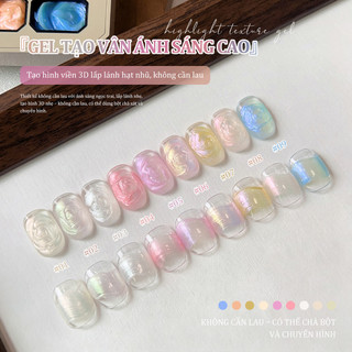 Miss Gooey Sơn móng tay mới độ bóng cao bề mặt nhám hiệu ứng satin được tạo hình bằng khuôn tạo họa tiết siêu nhỏ không cần rửa lại ánh ngọc trai.
