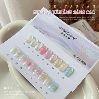 Miss Gooey Sơn móng tay mới độ bóng cao bề mặt nhám hiệu ứng satin được tạo hình bằng khuôn tạo họa tiết siêu nhỏ không cần rửa lại ánh ngọc trai.