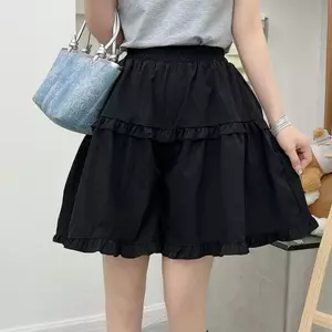 Váy ngắn mùa hè eo cao ôm hơn Váy xếp ly Váy quần Short lá sen