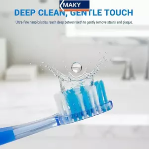 MAKY Bàn chải đánh răng có thể gập lại nhỏ gọn Bàn chải đánh răng gấp di động cho du lịch Cắm trại Sử dụng ngoài trời Trường học Đi bộ đường dài 1 cái VN