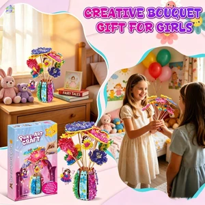 Bình hoa bằng gỗ DIY sáng tạo - Bộ đồ chơi công chúa cổ tích thủ công cho trẻ em