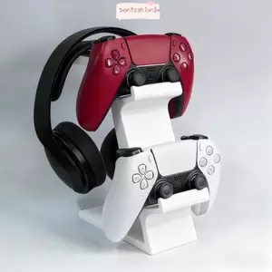 Đế điều khiển ITRUMPET PS5, Bộ sắp xếp chơi game cấu trúc 2 lớp đa chức năng, Đế hiển thị tay cầm chơi game thiết kế 3 trong 1 đế ổn định để lưu trữ gia đình