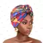PYCOU Quấn Đầu, Beanie Pre Buộc Nút Thắt Lưng Co Giãn Turban, Hoa Thanh Lịch Nữ Chemo Cap Bandana Mũ Mũ nón