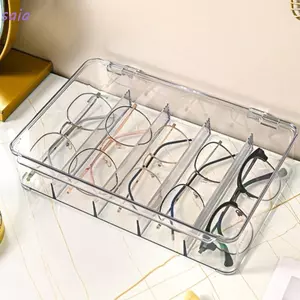Hộp đựng kính râm SAIA, Hộp đựng kính chống bụi lệch, Hộp đựng kính mắt 5 lưới trong suốt