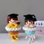 Dệt Tay Mùa Tốt Nghiệp Búp Bê Mini Giữ Hoa Móc Len Tự Làm Chất Liệu Gói Mặt Dây Chuyền Dễ Thương Móc Bó Hoa