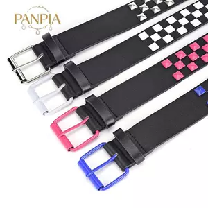 PNPIA- Mới Cá Tính Đinh Tán Cổ Vũ Dây Da PU 107CM Nam Nữ Thời Trang Đa Năng Hip-hop Punk Thắt Lưng Ins Style