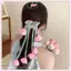 JRP Lily Of The Valley & Tulips Floral Sccrunchie Hair Tie With Dangling Ribbon Accents - Phụ kiện tóc Ethereal dành cho nữ JRP