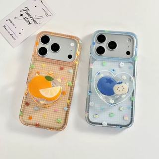 Thích hợp cho iPhone17promax16 Vỏ điện thoại 15 Vỏ kẻ sọc màu trong suốt bóng việt quất Tây Cao nguyên khung
