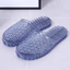 Baotou Sandal Nữ 2025 Nhà Phòng Tắm Chống Trơn Trượt Nhựa Chống Mùi Thạch Pha Lê Nửa Dép Nữ KQB3