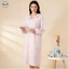 Cổ búp bê có nút dành cho nữ Váy ngủ Cotton nguyên chất / Váy dài tay mùa xuân thu / Váy dài thoải mái có thể đi chơi