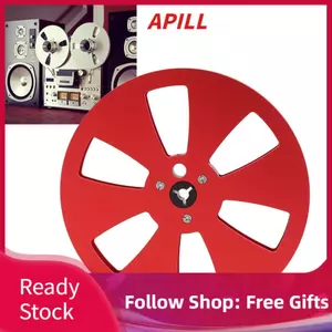 apill 1/4 7 Inch Cuộn kim loại nhôm Trống phổ dụng Mang đến băng âm thanh mở hợp kim trung tâm nhỏ cho Studer (Đỏ đen)