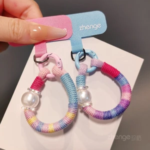 Điện Thoại Di Động Dây mini Loại Vòng Dopamine Mặt Dây Chuyền Nữ Dây Bện Mạnh Bền Ngoài Trời Leo Núi Châu Âu Du Lịch
