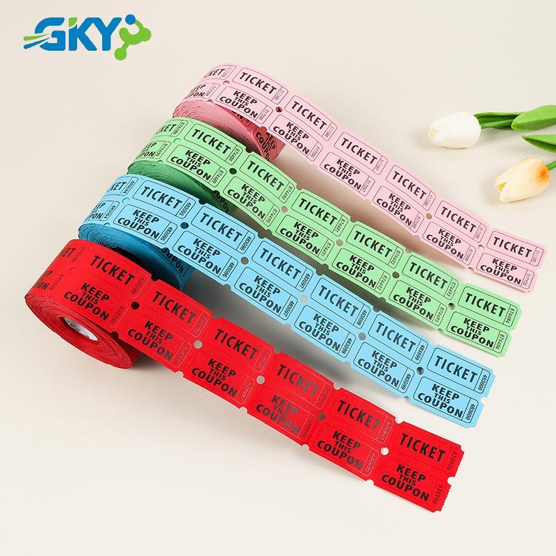 GKY 1000 Chiếc Nhiều Màu Sắc Rách Raffle Tiets Cuộn Đôi Nhập Học Tiet Game Tiet Cho Sự Kiện Lễ Hội Lớp Học Phần Thưởng GKY