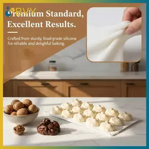 Khuôn sô cô la silicon chống dính BVY cho hạt Pecan cấp thực phẩm với thiết kế bánh Mousse hiện đại để sử dụng trong nhà bếp.