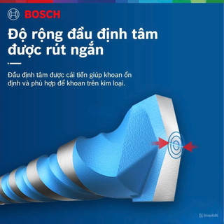 Mũi khoan BOSCH HEX-9 3-12mm đa năng: Khoan bê tông, nhôm, gỗ, tường gạch...