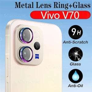 Dành Cho Vivo S50 V70 V70Elite V70FE V60Lite Siêu HD Hợp Kim Nhôm Kim Loại Ống Kính Máy Ảnh Kính Cường Lực Cho Vivo V70 Elite FE V60 Lite 4G 5G Điện Thoại Mặt Sau Ống Kính Bảo Vệ Vòng