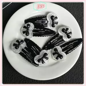 JRP 2 / 6 Chiếc Trái Tim Thời Trang Bla Nơ Sóng BB Kẹp Năng Lượng Cô Gái Ngọt Ngào Và Thoáng Mát Đa Năng Kẹp Tóc Phong Cách Mới JRP