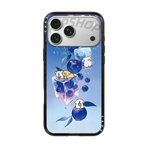 Từ Tính Zero-Degree Blueberry Puppy Vỏ Mới Acrylic Vỏ Điện Thoại Cho IPhone 16 15 14 13 17 Pro Max 17Air Vỏ Chống Sốc