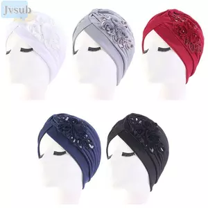 Mũ Turban Hồi giáo JVSUB Mũ xếp ly Bonnet Bandana Mũ ngủ