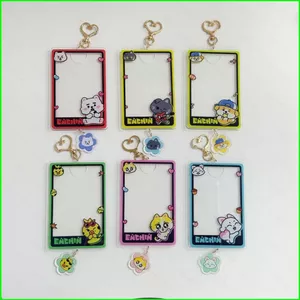 HT3 ENHYPEN Acrylic Móc Khóa Hoạt Hình ENCHIN Tuyết Khung Ảnh Mặt Dây Chuyền Bền Cho Ba Lô Túi & Chìa Khóa TH3
