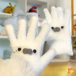 <![KvJJL-t] Khăn quàng cổ hình người tuyết và găng tay năm ngón ấm áp, phù hợp làm quà tặng Giáng sinh