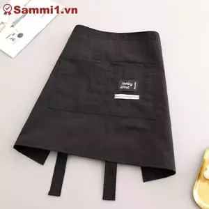 Tạp dề nửa vải Canvas nhà bếp ZK dành cho nữ, đường may gia cố, dây thắt lưng mở rộng VN