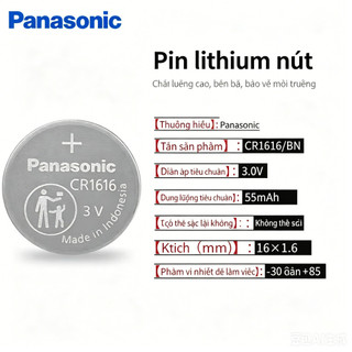 PANASONIC CR1616 CR 1616 3V Pin Lithium Cho Đồng Hồ Máy Tính Đồng Hồ Điều Khiển Từ Xa Đồ Chơi Nút Đồng Xu Cell