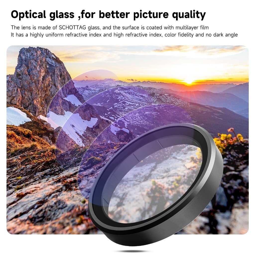 Tương thích với DJI Action 5 Pro 4 3 Phân Cực Đen Mềm 4 / 3 ND8 / 16 / 32 / 64 ND Lens CPL Filter Kit