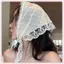 JRP Hàn Quốc Ins Ren Tóc Khăn Nữ Tam Giác Tóc Dây Đeo Túi Tóc Khăn Trùm Đầu Mũ Du Lịch Ảnh Kerchief Phụ Kiện JRP