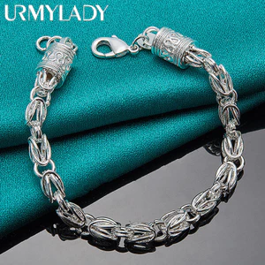 URMYLADY Bạc 925 Retro Vòng Tay Rồng Dành Cho Nữ Cưới Đính Hôn Trang Sức Thời Trang